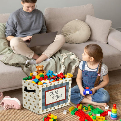 Rustic Where the Wild Ones Play Storage Bins Boxes with Handles - Colors A