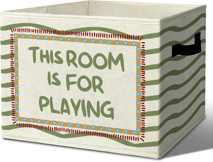 Rustic Where the Wild Ones Play Storage Bins Boxes with Handles - Colors A
