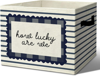 Rustic Where the Wild Ones Play Storage Bins Boxes with Handles - Colors A