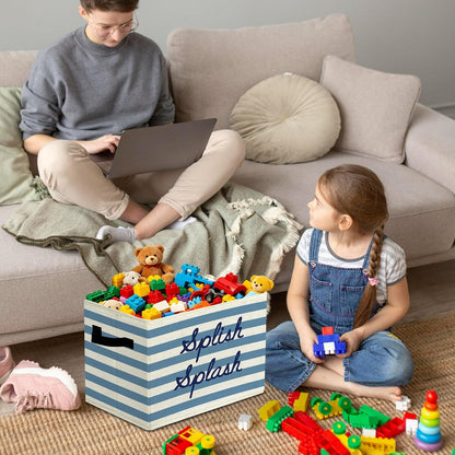 Rustic Where the Wild Ones Play Storage Bins Boxes with Handles - Colors A