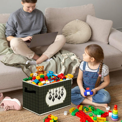Rustic Where the Wild Ones Play Storage Bins Boxes with Handles - Colors A