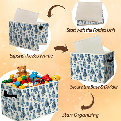 Rustic Where the Wild Ones Play Storage Bins Boxes with Handles - Colors A