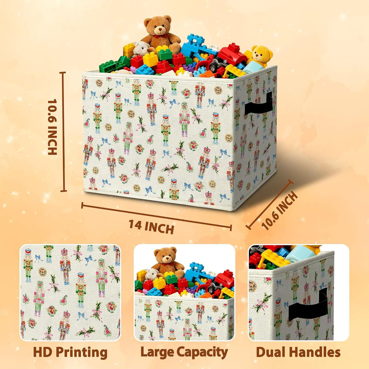Rustic Where the Wild Ones Play Storage Bins Boxes with Handles - Colors A