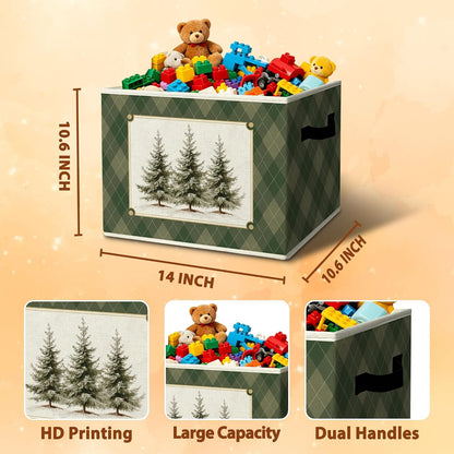 Rustic Where the Wild Ones Play Storage Bins Boxes with Handles - Colors A