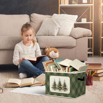 Rustic Where the Wild Ones Play Storage Bins Boxes with Handles - Colors A