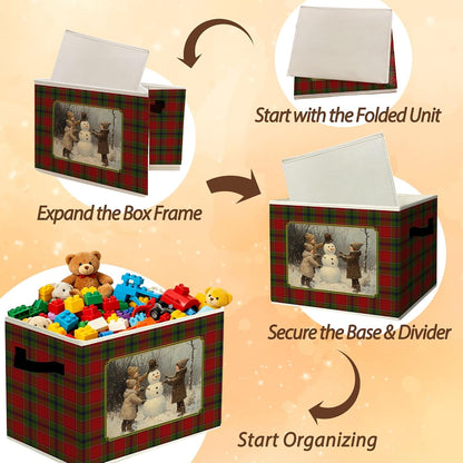 Rustic Where the Wild Ones Play Storage Bins Boxes with Handles - Colors A