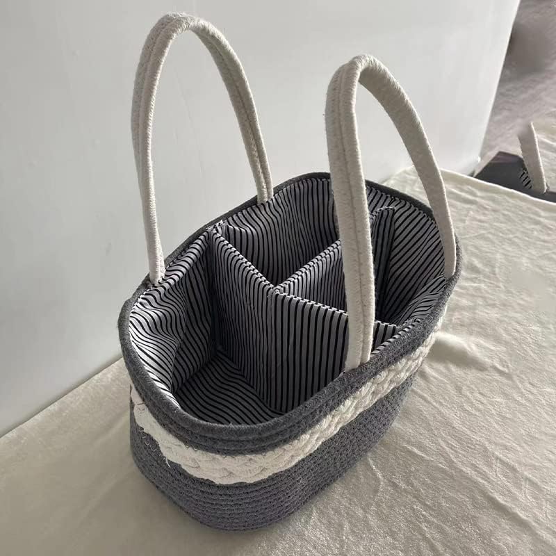 Baby Diaper Tote Caddy Portable Diaper Organizer Basket Nursery Nappy Storage Bin with Removable Dividers Car Travel