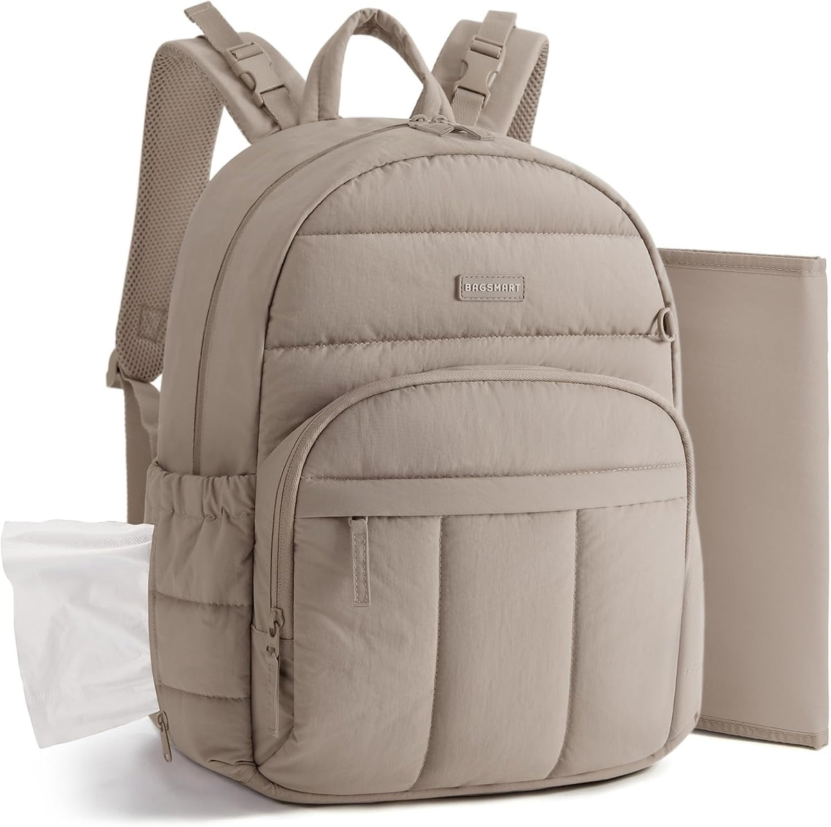 Baby Diaper Bag with Waterproof Pad, Black