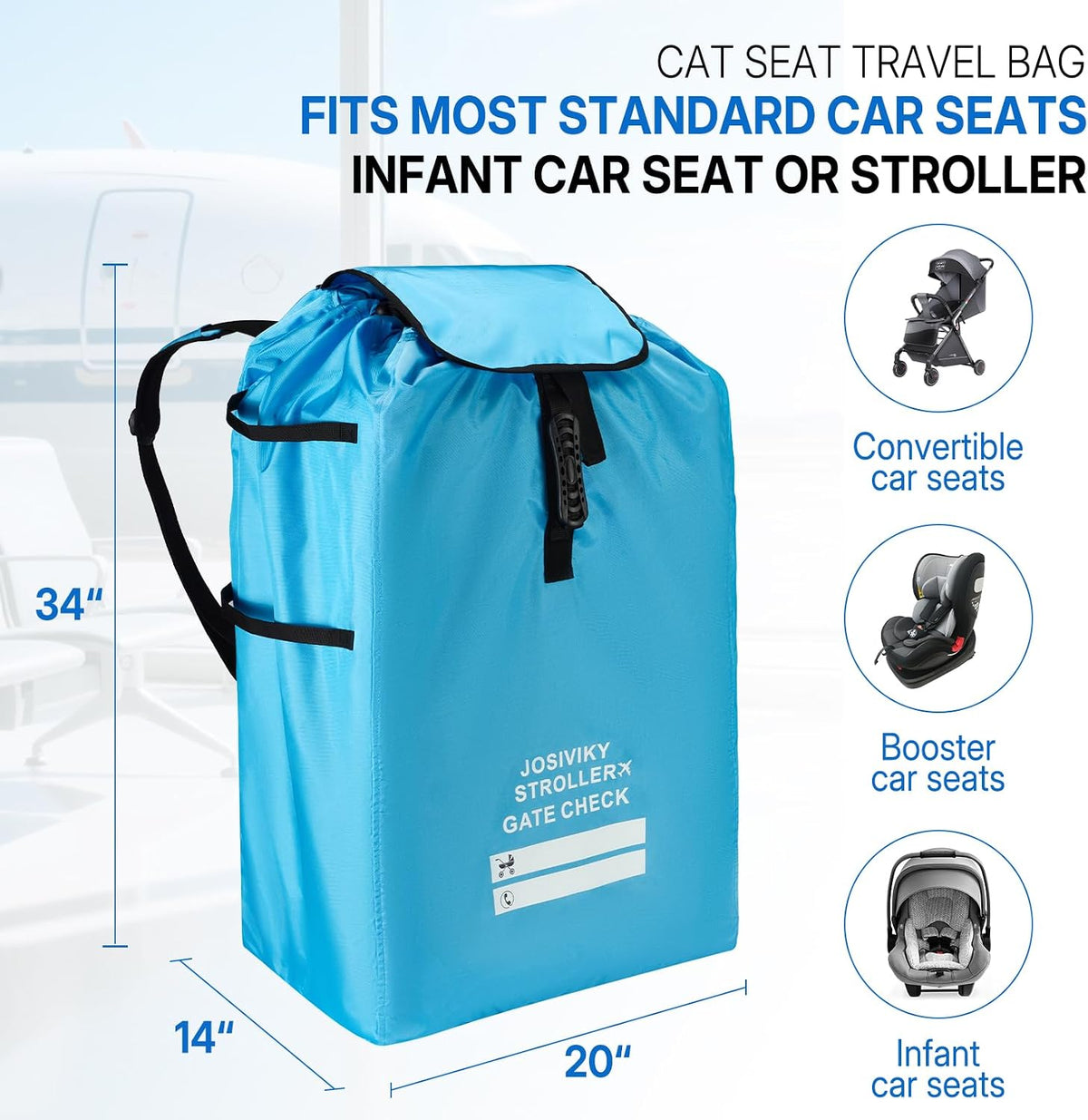 Stroller Travel Bag for Airplane,Travel Essentials for Trip