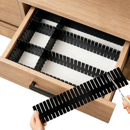 Adjustable Drawer Dividers, Cut-to-Fit DIY Organizers, White,16 Pack