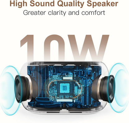 White Noise Sound Machine Alarm Clock with Bluetooth Speaker, Hi-Fi Stereo Sound, 21 Soothing Sounds/7 Night Lights, 0-100% Dimmer/Sleep Timer, Soother for Teens Kids Girls, Bedroom, Pink