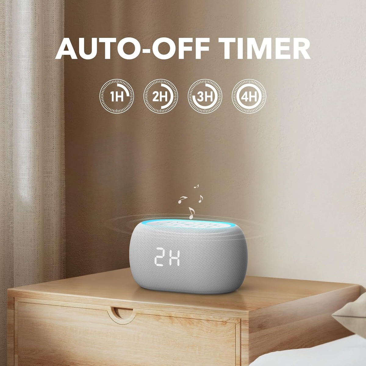 White Noise Sound Machine Alarm Clock with Bluetooth Speaker, Hi-Fi Stereo Sound, 21 Soothing Sounds/7 Night Lights, 0-100% Dimmer/Sleep Timer, Soother for Teens Kids Girls, Bedroom, Pink