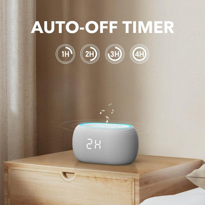 White Noise Sound Machine Alarm Clock with Bluetooth Speaker, Hi-Fi Stereo Sound, 21 Soothing Sounds/7 Night Lights, 0-100% Dimmer/Sleep Timer, Soother for Teens Kids Girls, Bedroom, Pink