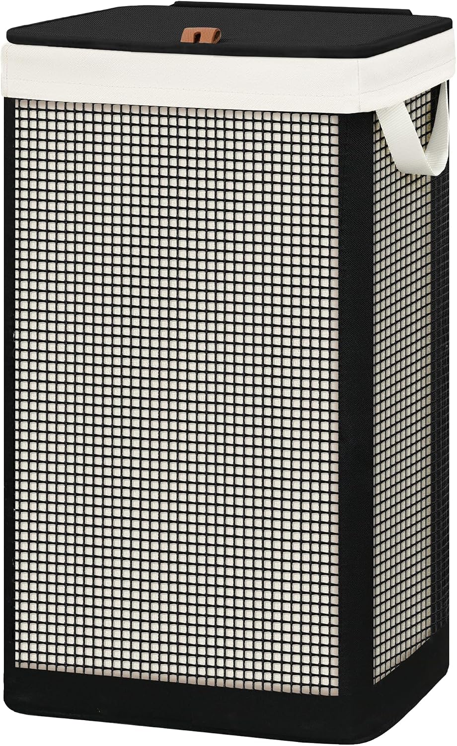 Laundry Hamper with Lid, 90L Sturdy Steel-Frame Clothes Hamper with Removable Washable Liner, Breathable Large Laundry Basket for Bedroom, Bathroom, Laundry Room, Dorm, Closet