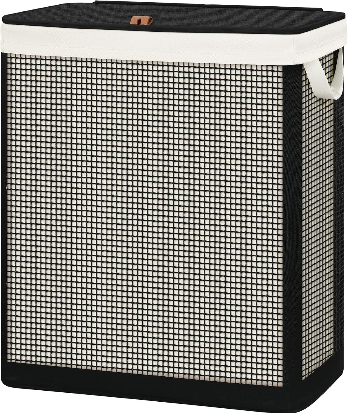 Laundry Hamper with Lid, 90L Sturdy Steel-Frame Clothes Hamper with Removable Washable Liner, Breathable Large Laundry Basket for Bedroom, Bathroom, Laundry Room, Dorm, Closet