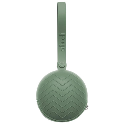 BPA-Free Silicone Pacifier Holder Case (1-pk) Diaper Bag Accessory Newborn Travel Baby Pacifier Pouch (Army Green)