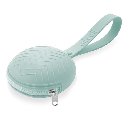 BPA-Free Silicone Pacifier Holder Case (1-pk) Diaper Bag Accessory Newborn Travel Baby Pacifier Pouch (Army Green)