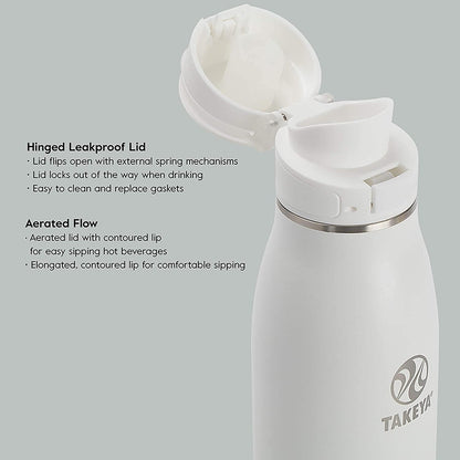 Traveler Stainless Steel Travel Coffee Mug with Flip-Lock Lid (17 oz, Arctic) - Leakproof Insulated Mug for Coffee & Tea