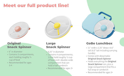 Small Snack Spinner Flip Bundle with Hand Strap and Sticker Sheet - Reusable Snack Container with 5 Compartment Dispenser and Lid | BPA/PVC Free | Dishwasher Safe | No Spill - Coral Pink