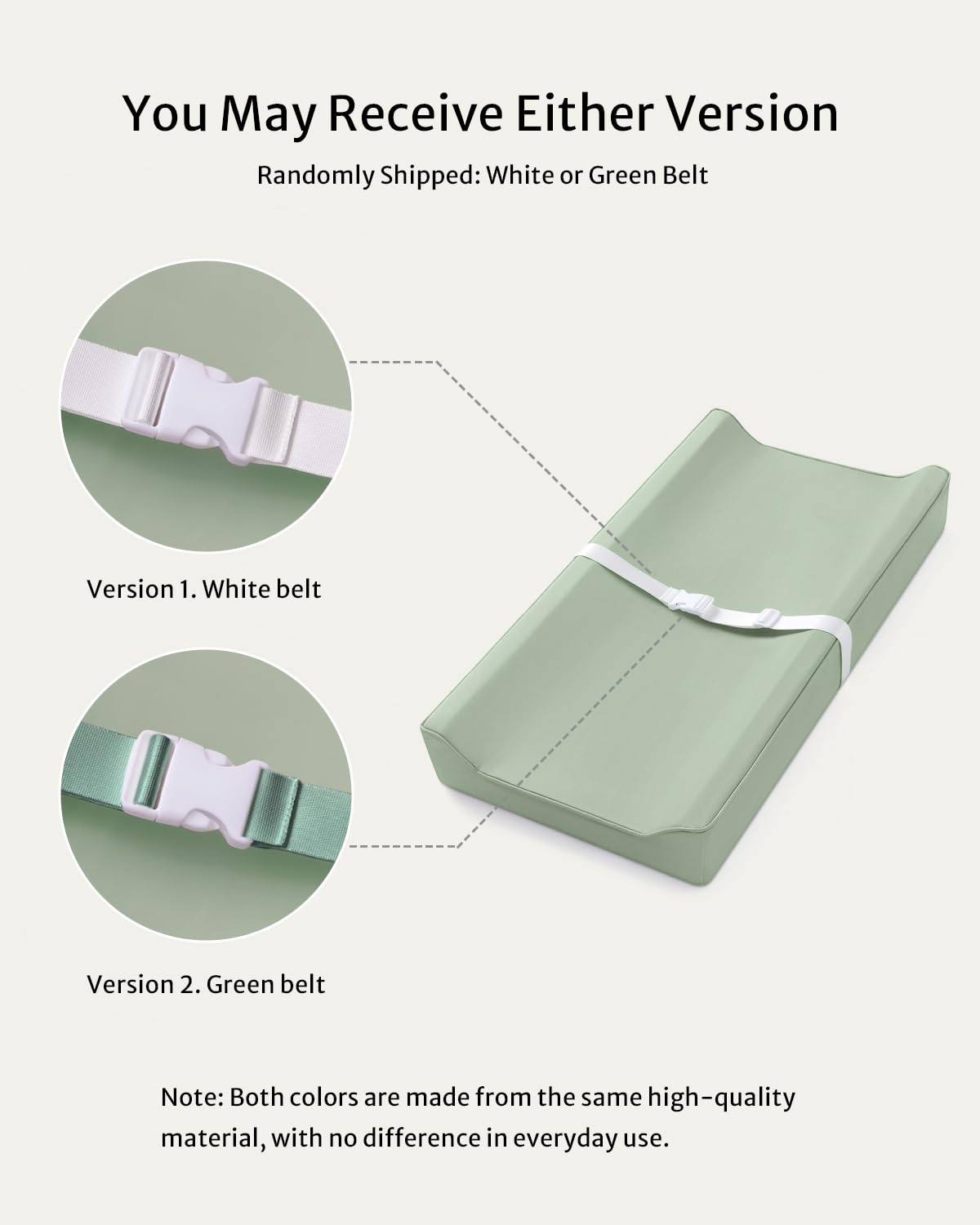 Vegan Leather Baby Changing Pad with Waterproof & Wipe-Clean PU Cover, Avocado Size Cozy Diaper Changing Pad for Dresser and Table, Taupe