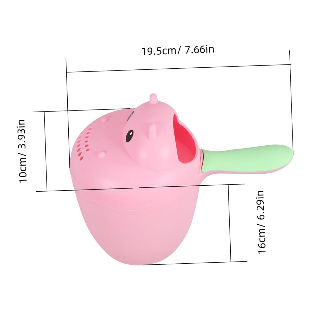 Baby Bath Rinse Cup for Toddlers – Large Food-Grade Shampoo Rinser Waterfall Design – for Hair Washing in Bathtubs and Showers