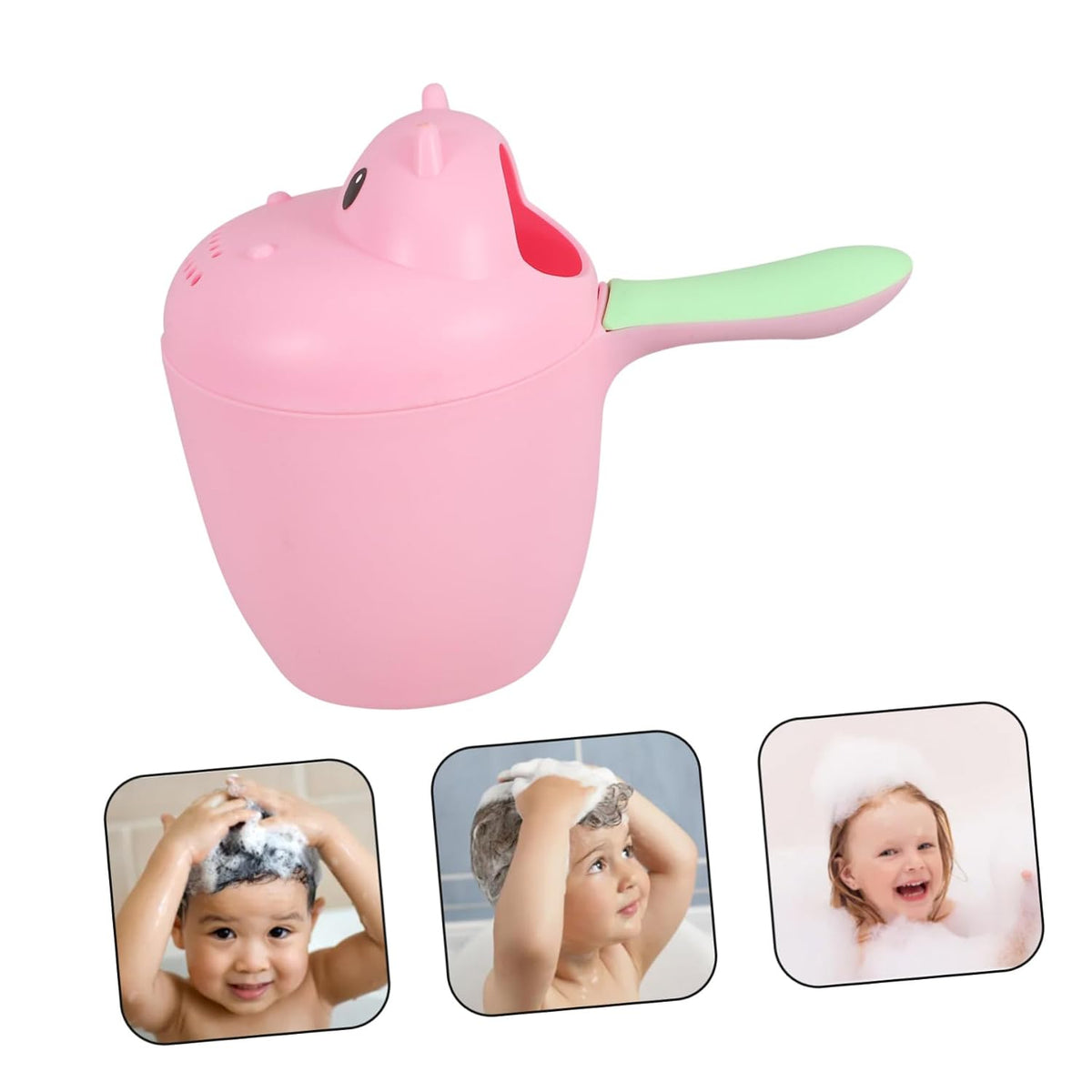 Baby Bath Rinse Cup for Toddlers – Large Food-Grade Shampoo Rinser Waterfall Design – for Hair Washing in Bathtubs and Showers