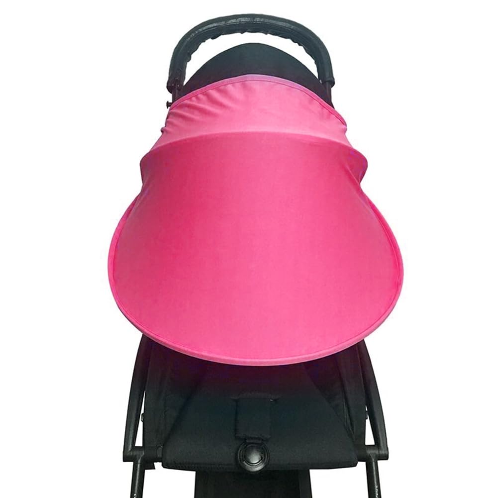 Stroller Sun Shade Protects Baby from Mosquitoes and UV, Extender, See-Through Mesh Cover for Joggers & Summer Pink