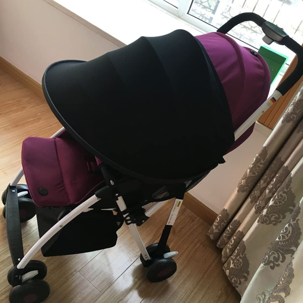 Stroller Sun Shade Protects Baby from Mosquitoes and UV, Extender, See-Through Mesh Cover for Joggers & Summer Pink