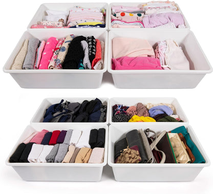 Plastic Storage Bins for Kids, Large Removable Toy Organizer