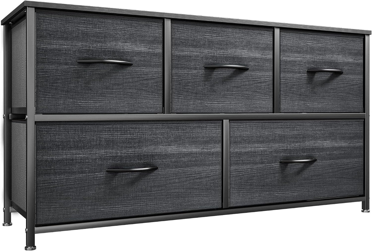 Dresser with 4 Drawers - Fabric Storage Tower
