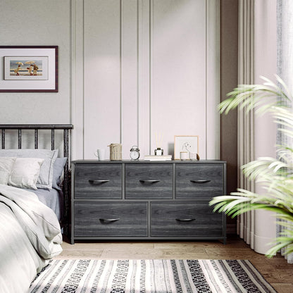 Dresser with 4 Drawers - Fabric Storage Tower
