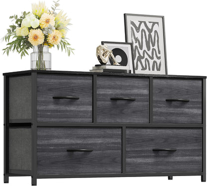 Dresser with 4 Drawers - Fabric Storage Tower
