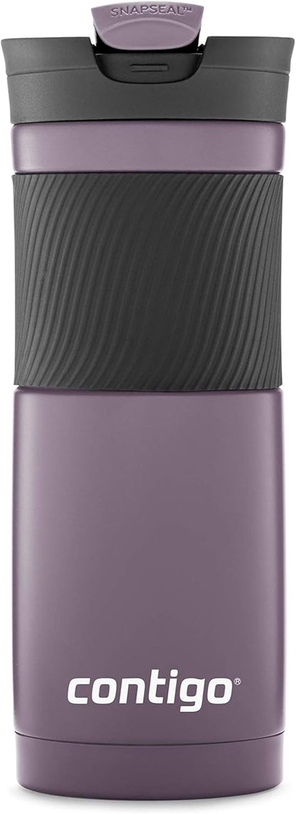 Byron Vacuum-Insulated Stainless Steel Travel Mug with Leak-Proof Lid & Superior 2.0 Stainless Steel Travel Mug with Handle and Leak-Proof Lid