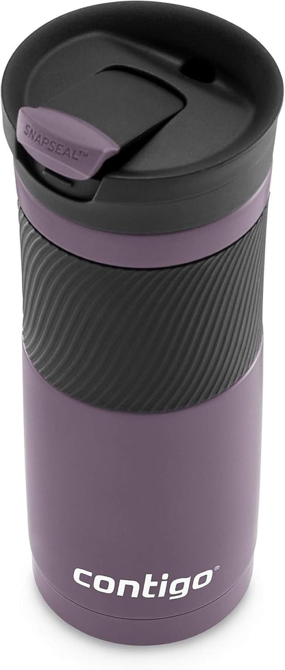 Byron Vacuum-Insulated Stainless Steel Travel Mug with Leak-Proof Lid & Superior 2.0 Stainless Steel Travel Mug with Handle and Leak-Proof Lid