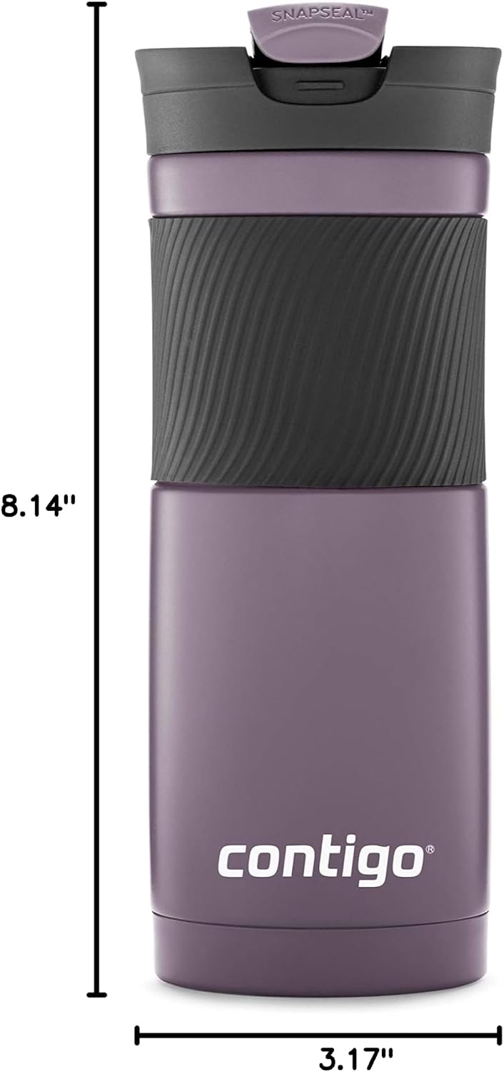 Byron Vacuum-Insulated Stainless Steel Travel Mug with Leak-Proof Lid & Superior 2.0 Stainless Steel Travel Mug with Handle and Leak-Proof Lid