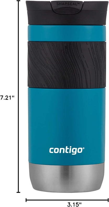Byron Vacuum-Insulated Stainless Steel Travel Mug with Leak-Proof Lid & Superior 2.0 Stainless Steel Travel Mug with Handle and Leak-Proof Lid