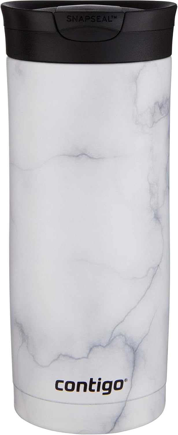 Byron Vacuum-Insulated Stainless Steel Travel Mug with Leak-Proof Lid & Superior 2.0 Stainless Steel Travel Mug with Handle and Leak-Proof Lid