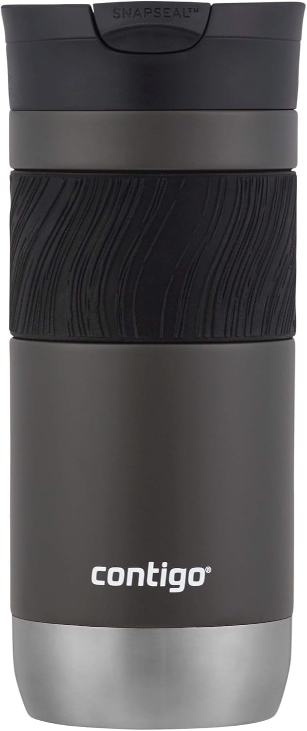 Byron Vacuum-Insulated Stainless Steel Travel Mug with Leak-Proof Lid & Superior 2.0 Stainless Steel Travel Mug with Handle and Leak-Proof Lid