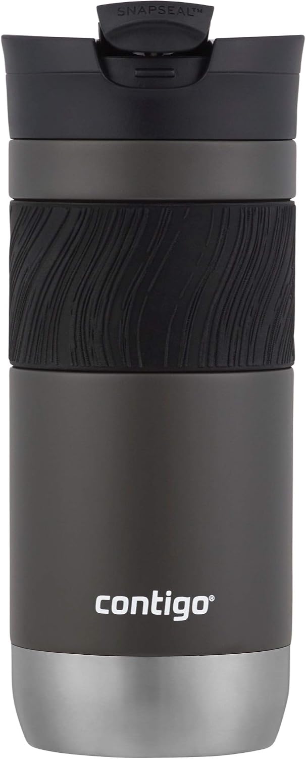 Byron Vacuum-Insulated Stainless Steel Travel Mug with Leak-Proof Lid & Superior 2.0 Stainless Steel Travel Mug with Handle and Leak-Proof Lid