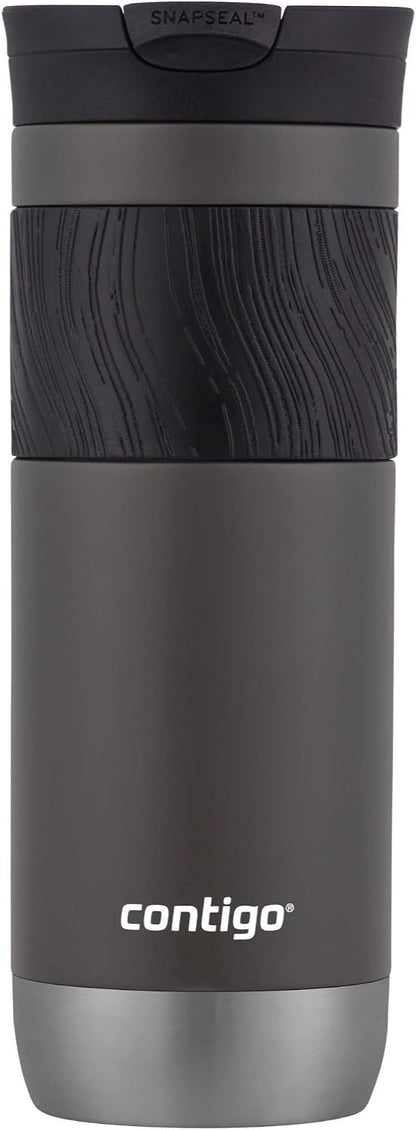 Byron Vacuum-Insulated Stainless Steel Travel Mug with Leak-Proof Lid & Superior 2.0 Stainless Steel Travel Mug with Handle and Leak-Proof Lid