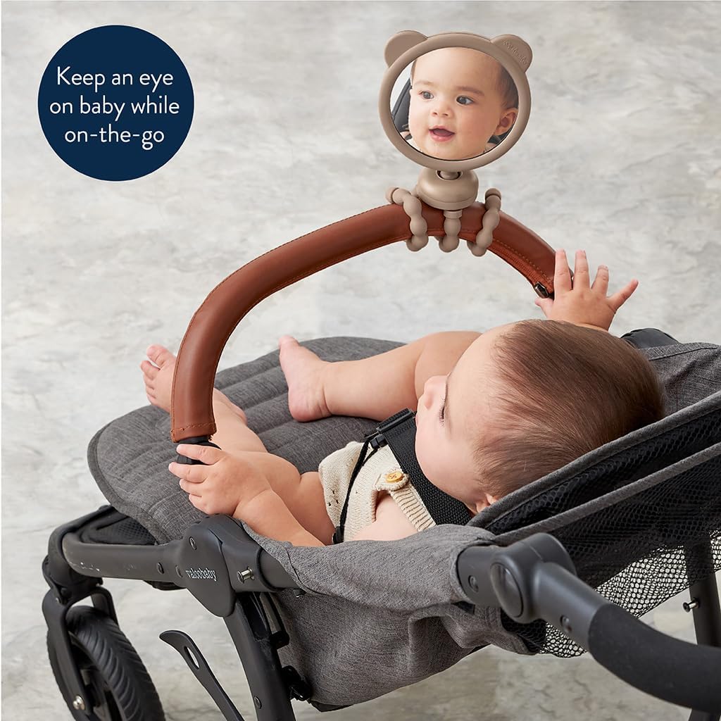 Baby Stroller Fan, Rechargeable Fan with Wraparound Legs (Bear)