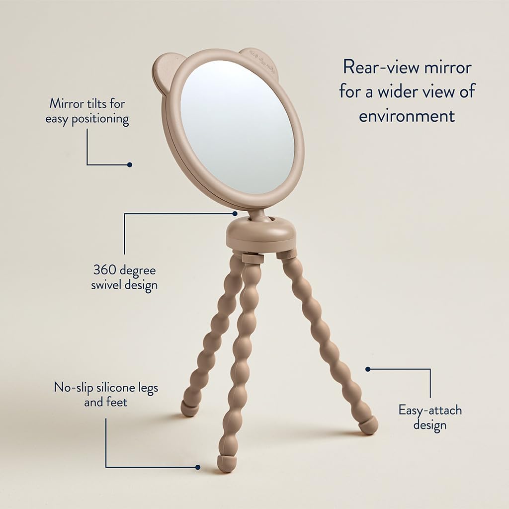 Baby Stroller Fan, Rechargeable Fan with Wraparound Legs (Bear)