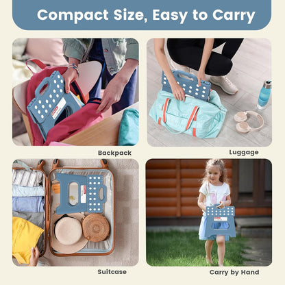 Folding Step Stool 9 Inch, 600 LBS Capacity with Safety Lock, Black