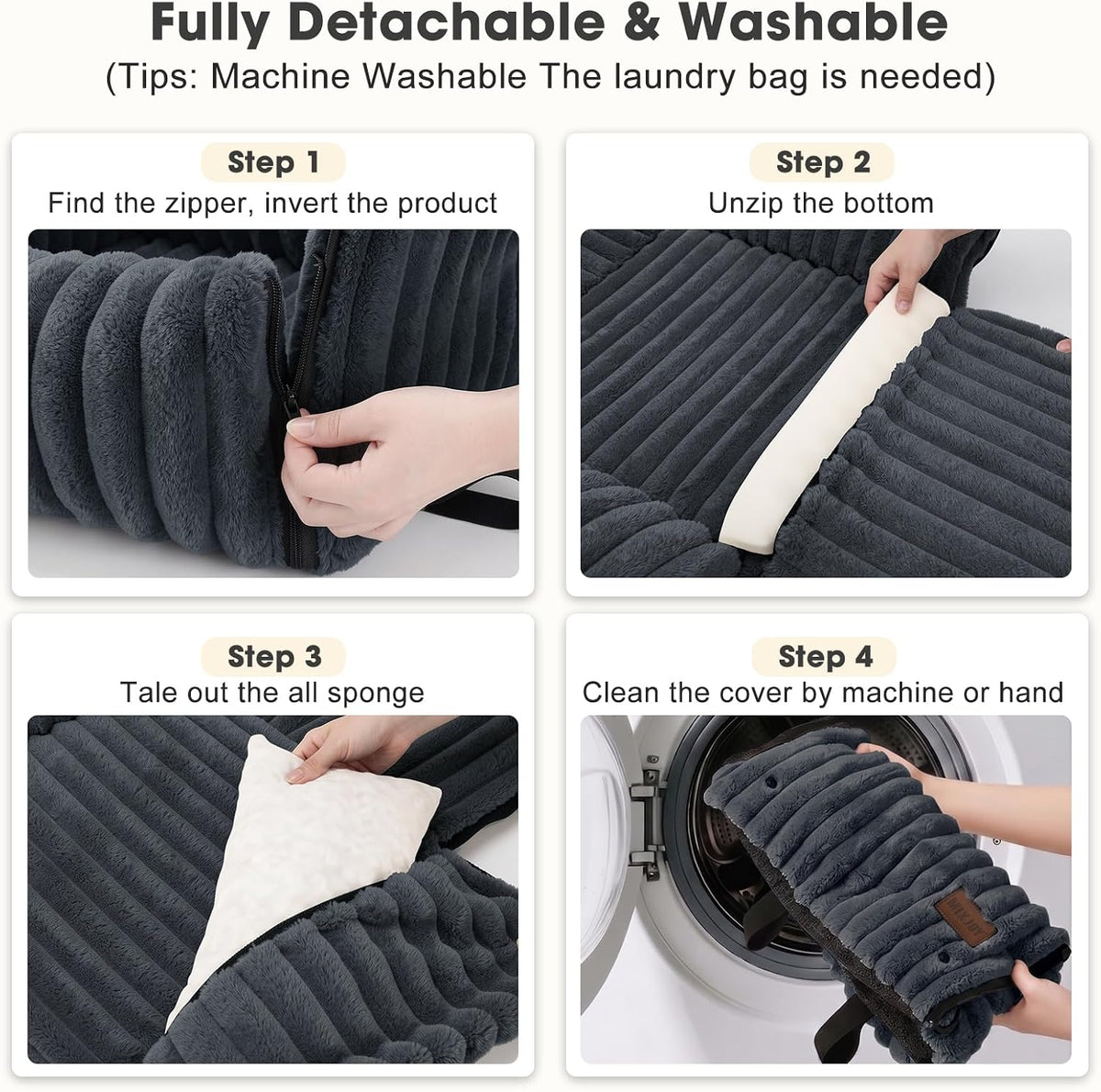 6-in-1 Dog Car Seat for Small/Medium Dogs up to 25 lbs, Multi-Functional Dog Carrier for Car with Detachable Washable Cover, Pet Travel Bed with Clip-On Safety Leash, Beige