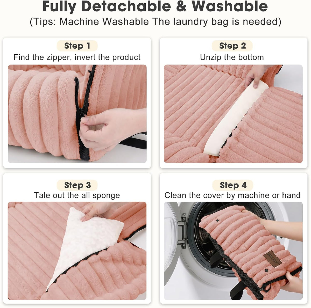 6-in-1 Dog Car Seat for Small/Medium Dogs up to 25 lbs, Multi-Functional Dog Carrier for Car with Detachable Washable Cover, Pet Travel Bed with Clip-On Safety Leash, Beige