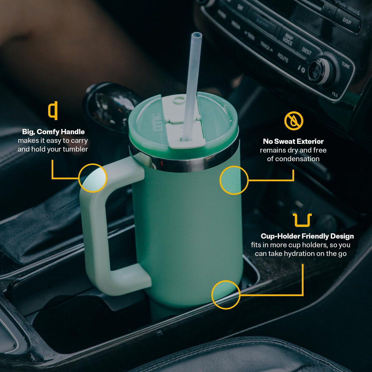 30oz Road Trip Tumbler, Insulated, Ceramic Lined, Apres Ski - Colors A