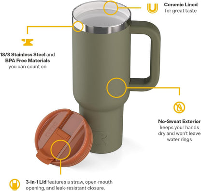 30oz Road Trip Tumbler, Insulated, Ceramic Lined, Apres Ski - Colors A