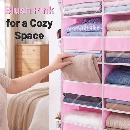 5-Tier Over Door Organizer, 10-Compartment Wide Storage Rack