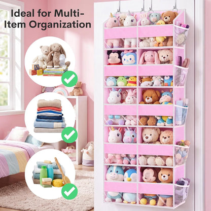 5-Tier Over Door Organizer, 10-Compartment Wide Storage Rack