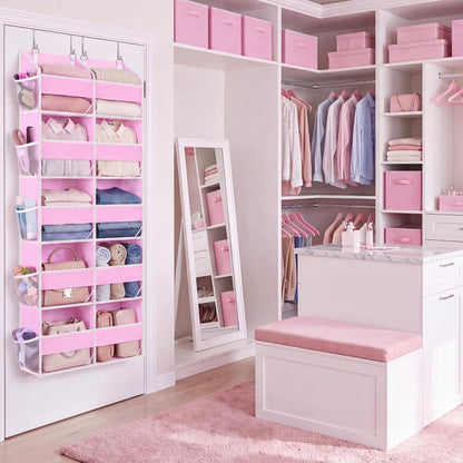 5-Tier Over Door Organizer, 10-Compartment Wide Storage Rack